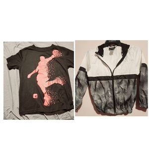 AND 1 wind breaker and t-shirt